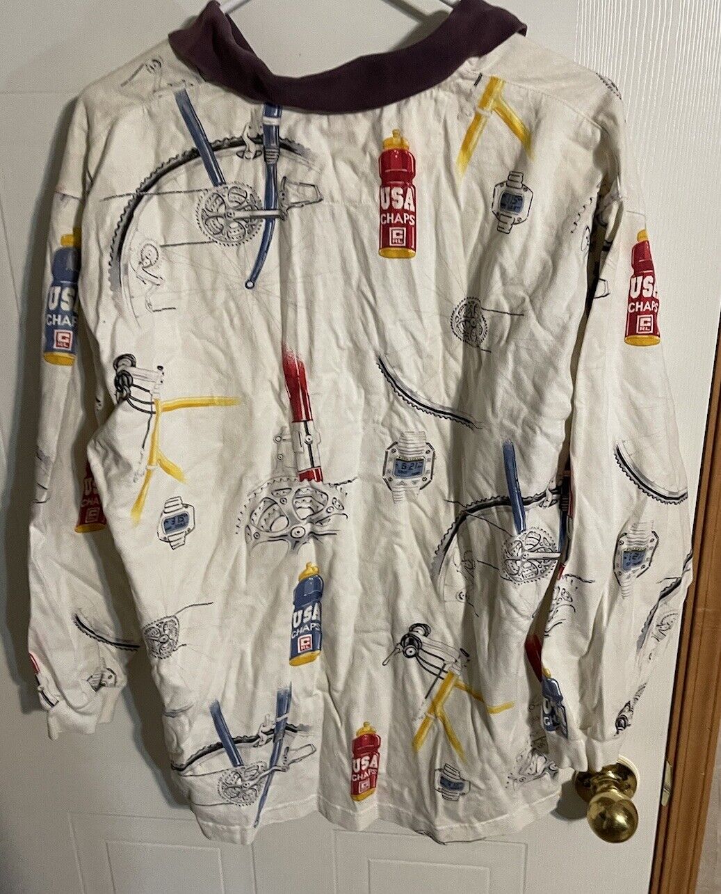 Vintage Made In USA Chaps Ralph Lauren Cycling Rugby Polo Large