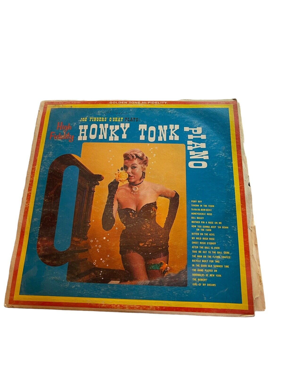 Joe "Fingers" O'Shay Honky Tonk Piano (Vinyl, 1955) Golden Tone C4009