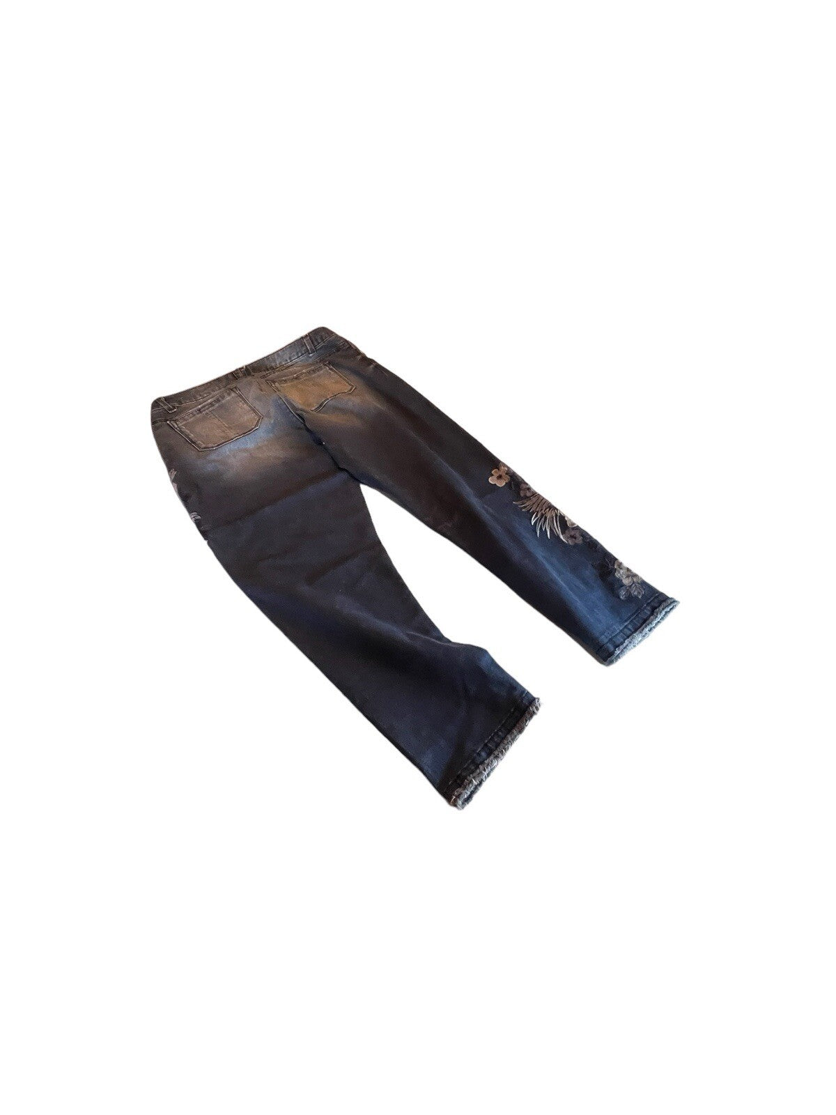Democracy Jeans Seamless Ankle Skimmer 14 Floral Embroidery