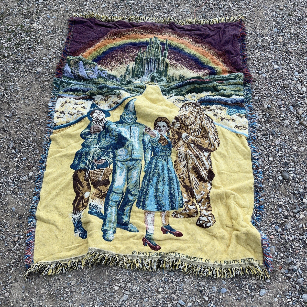 Vintage 1999 Wizard Of Oz Throw Blanket
