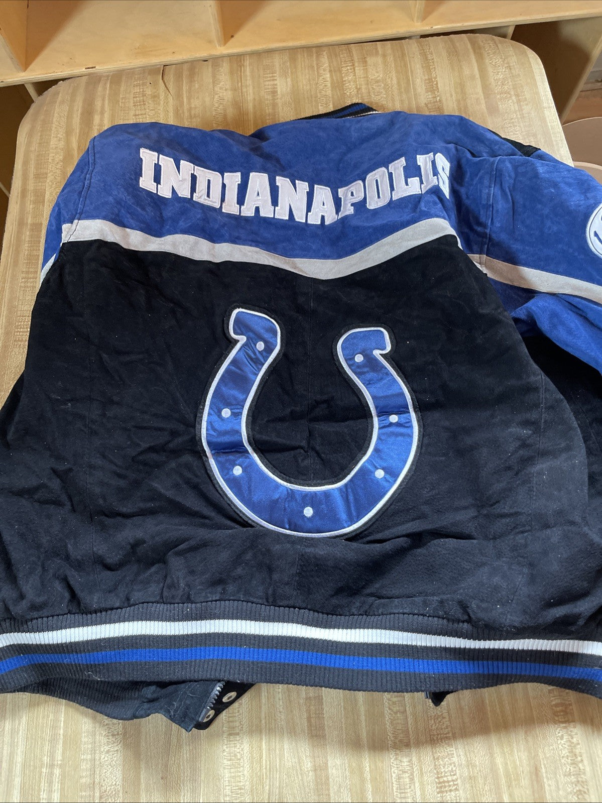Indianapolis Colts Leather Varsity Jacket XL