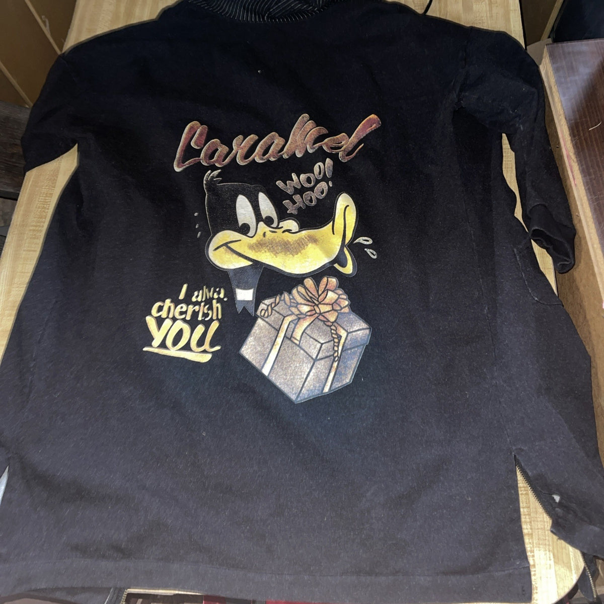 Vintage Full Zip Daffy Duck Hoodie