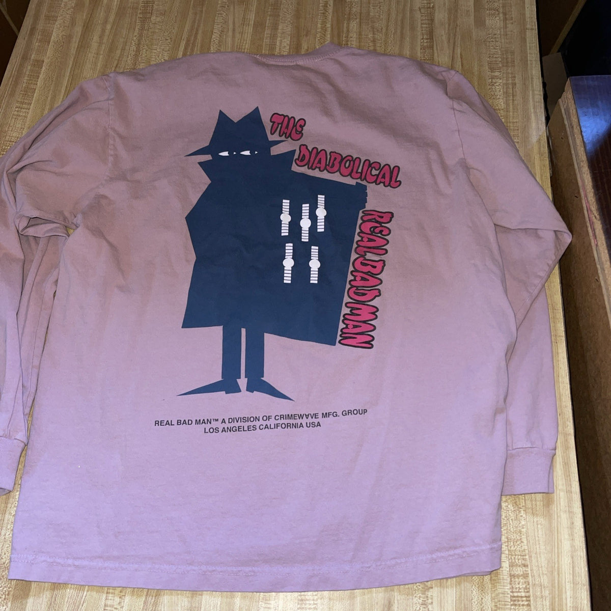 Vintage Real Bad Man Long Sleeve T Shirt Medium