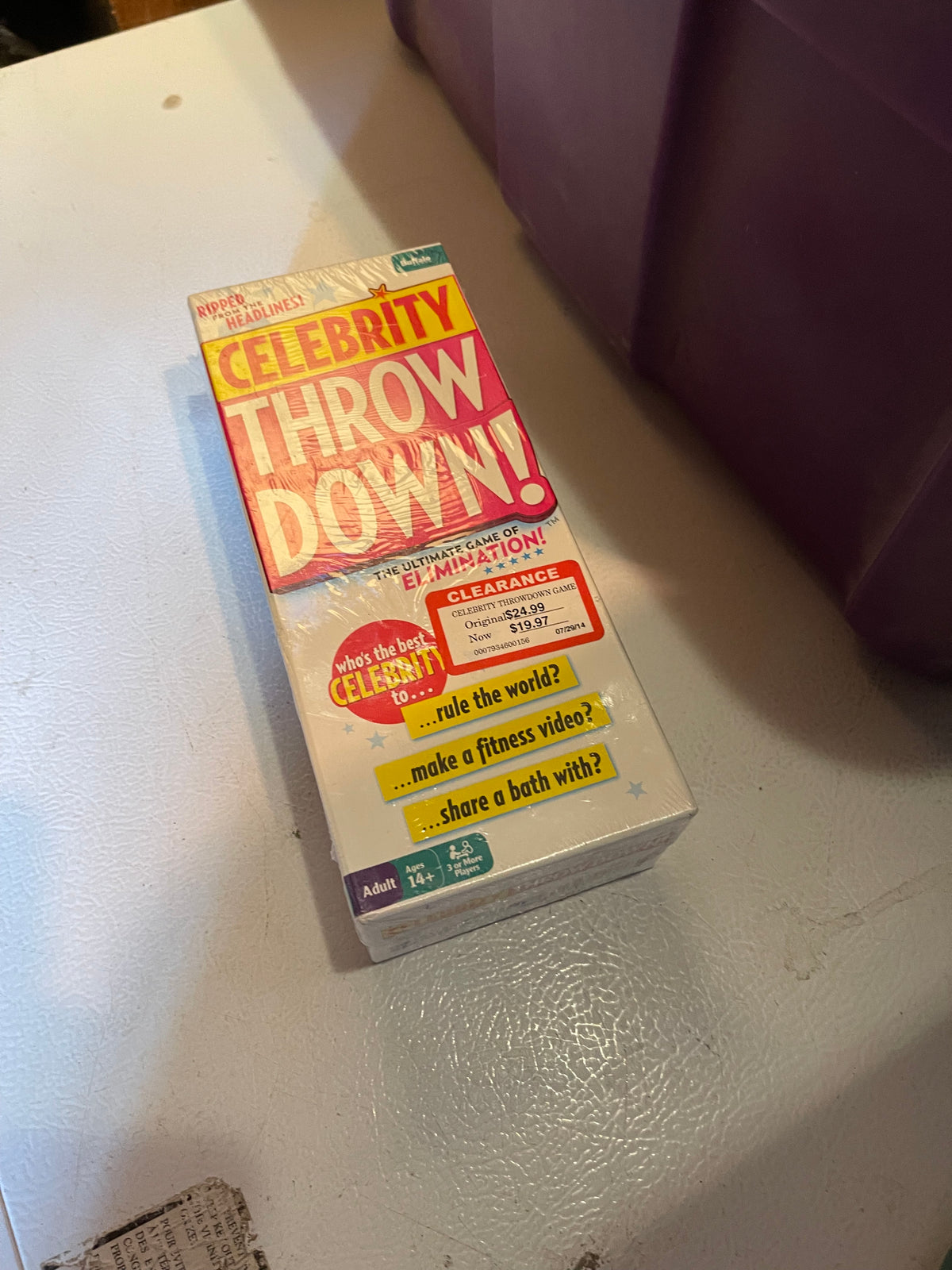 Celebrity Throw Down Board Game