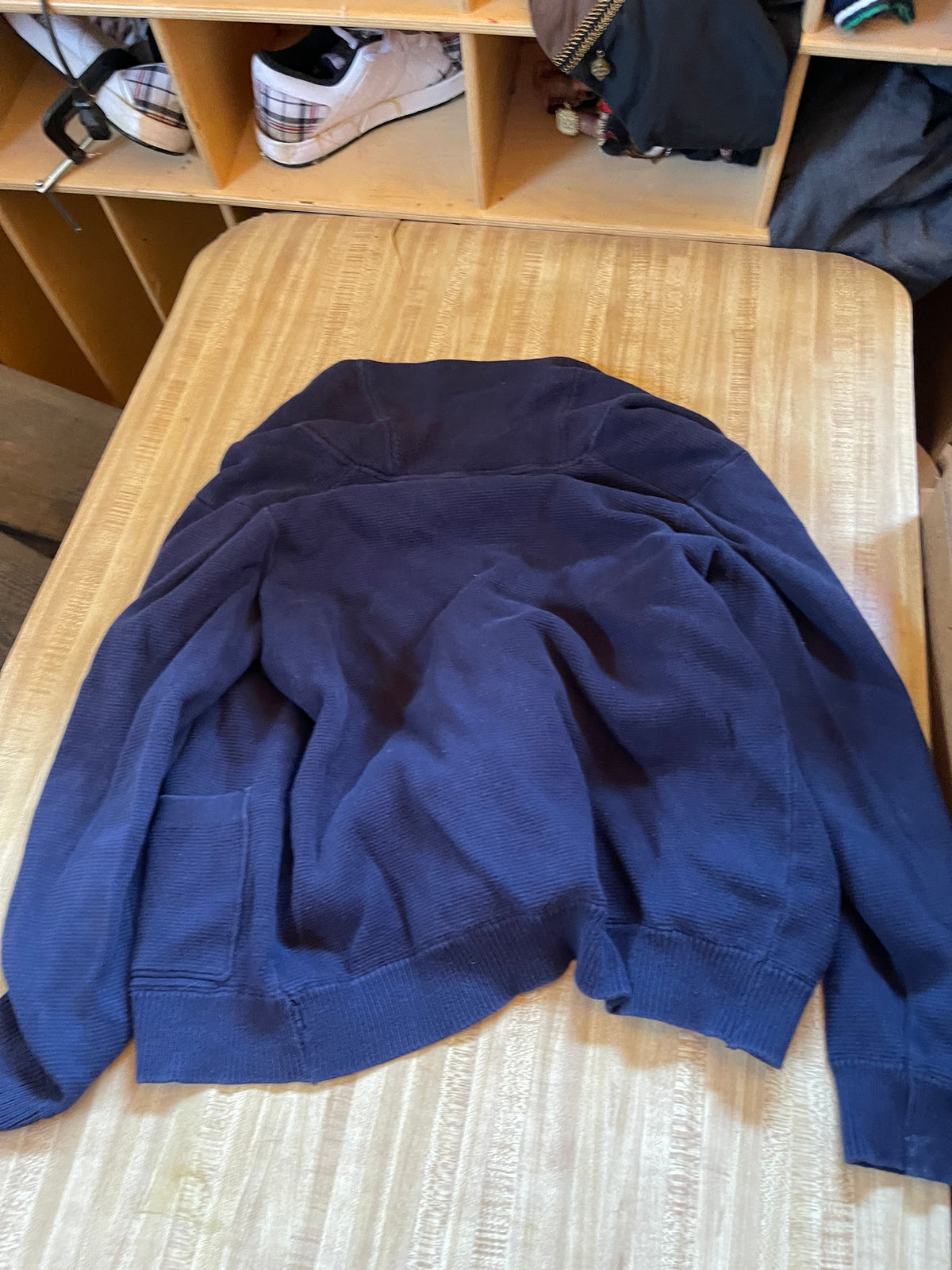 British khaki cardigan