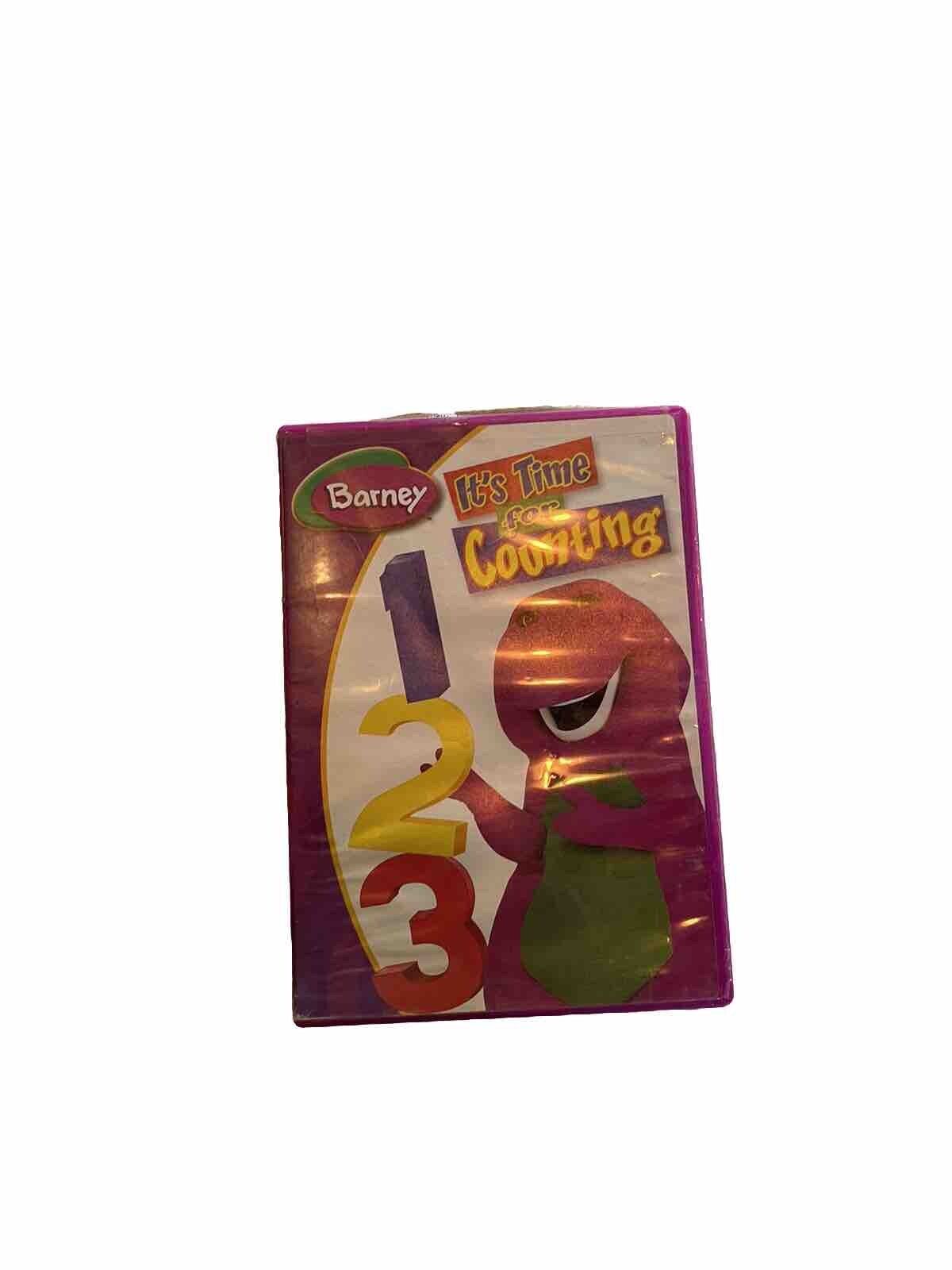 Barney It's Time For Counting 2006 DVD featuring Barney with colorful numbers 1 2 3 on cover