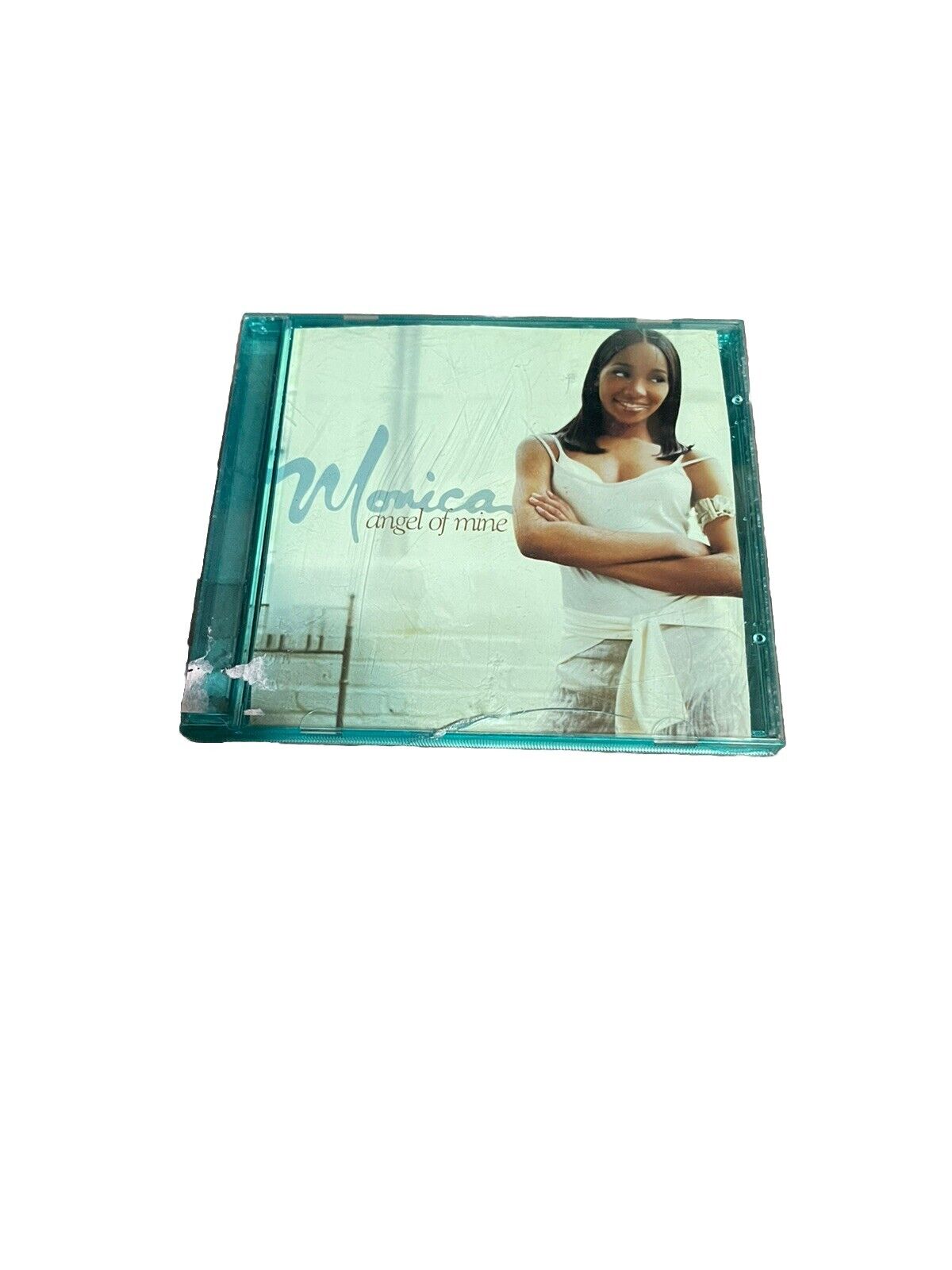 Monica Angel of Mine CD single with cover art featuring Monica in a white outfit
