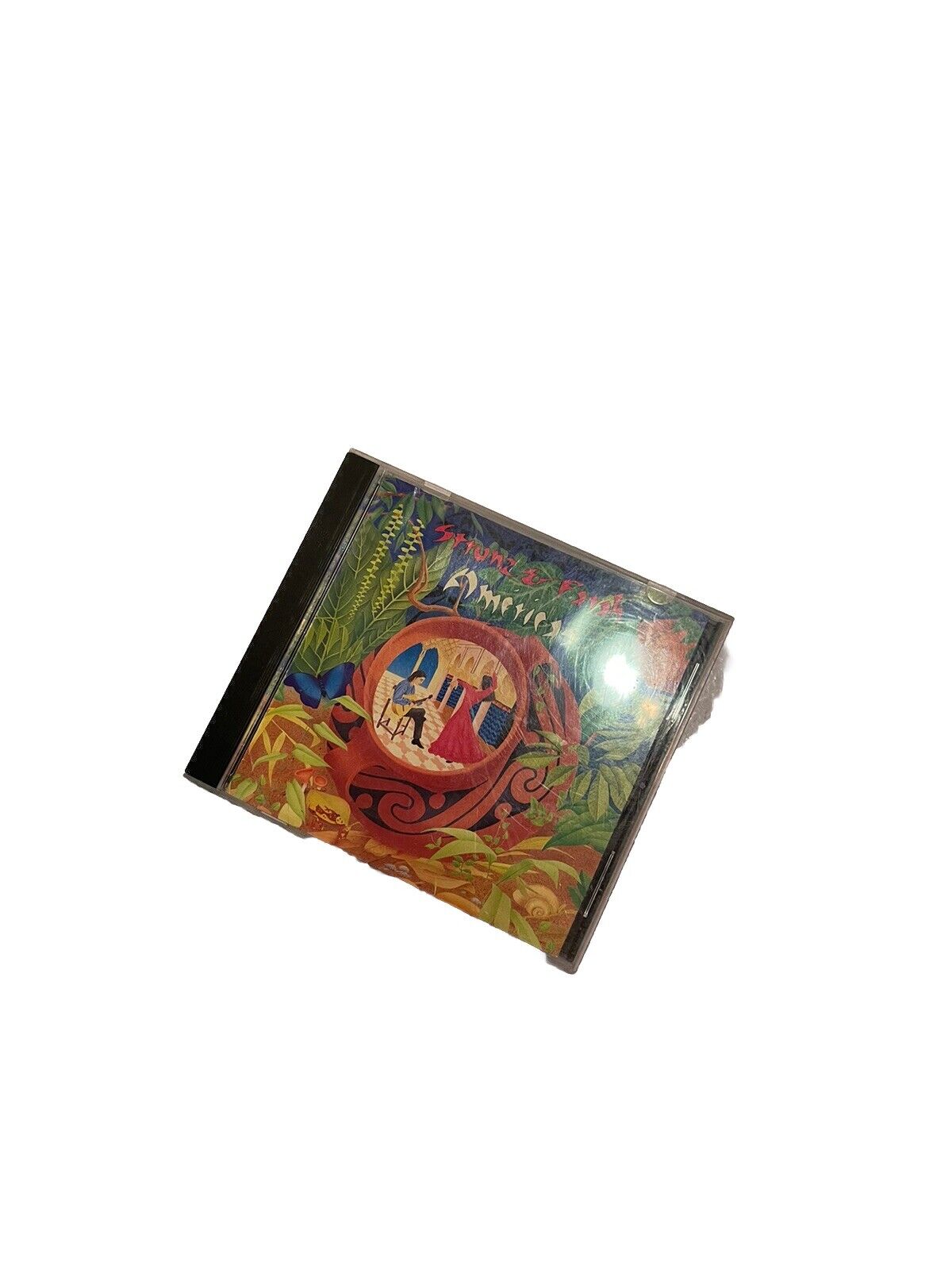 Strunz and Farah Americas CD with colorful artistic cover featuring plants and musicians