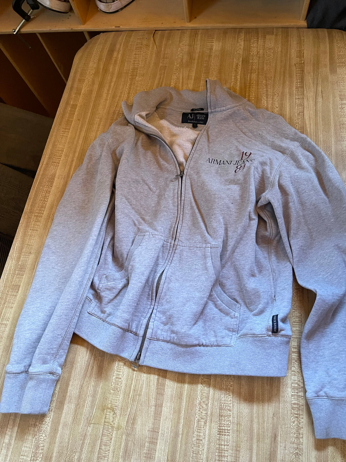 Armani Jeans full zip sweater Large