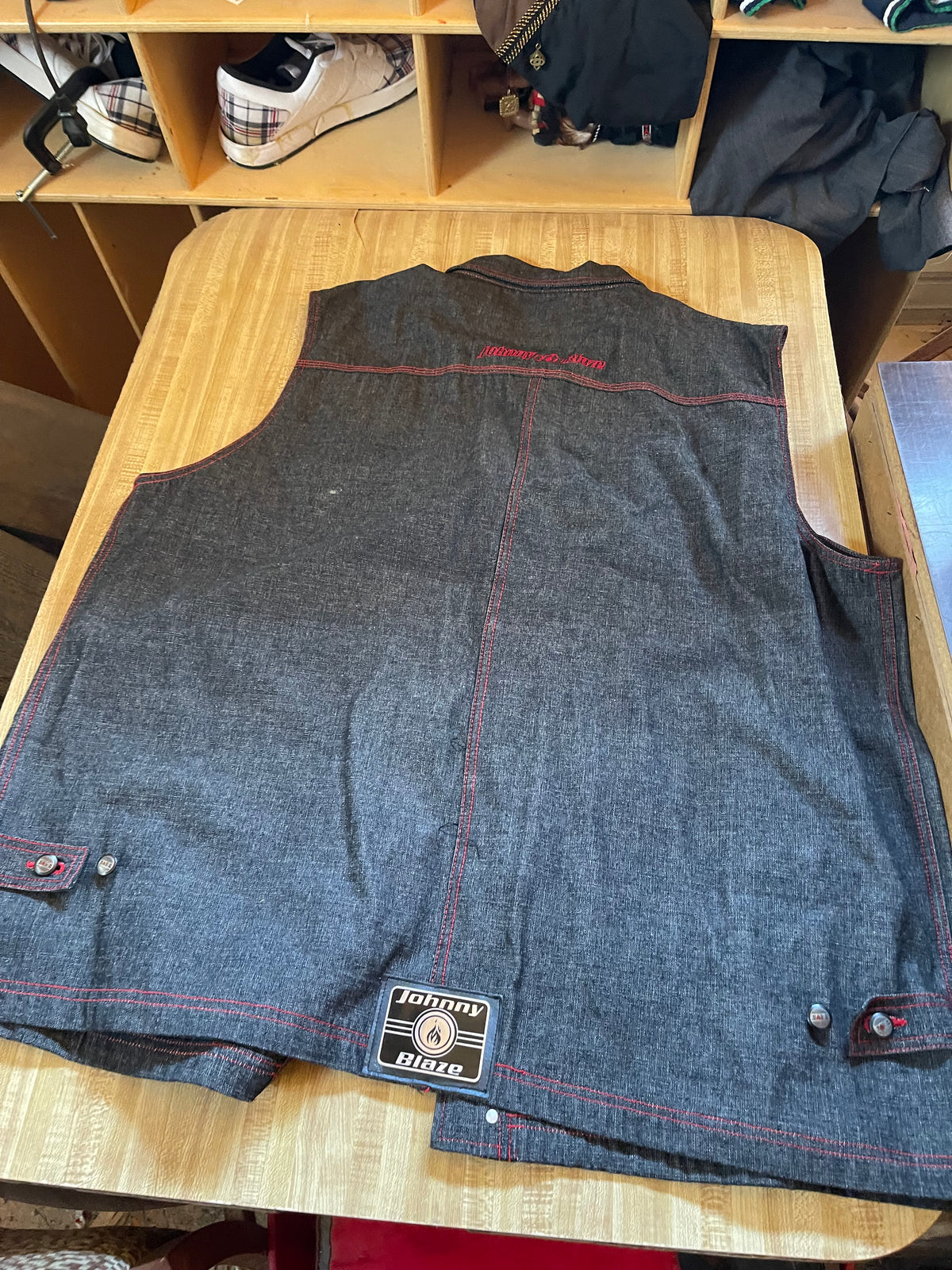 Vintage Johnny Blaze Denim Vest xxl