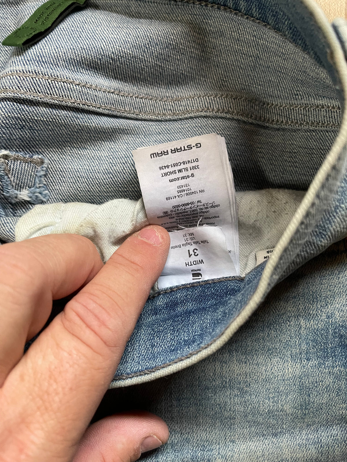 G Star raw jorts 31