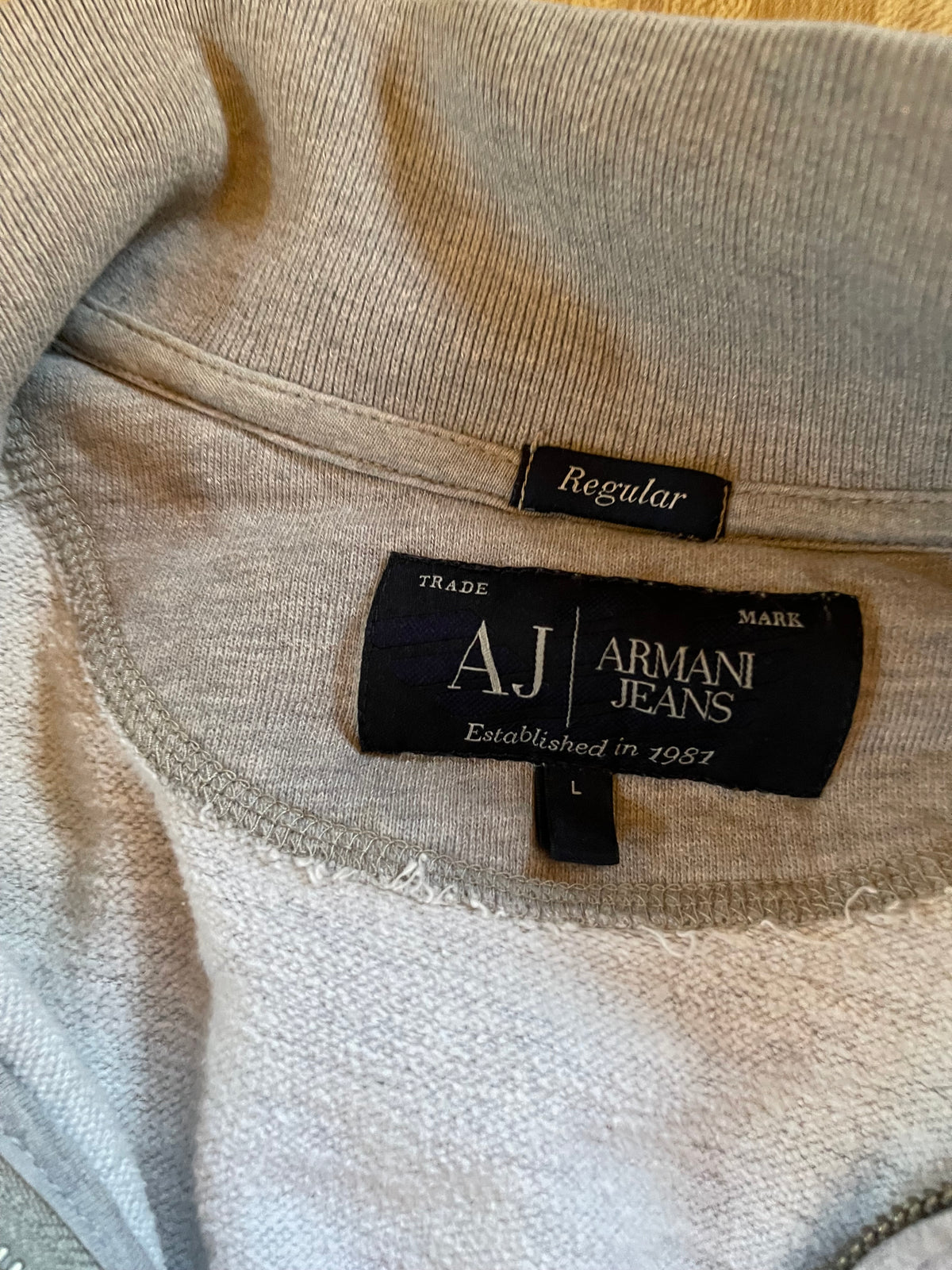 Armani Jeans full zip sweater Large