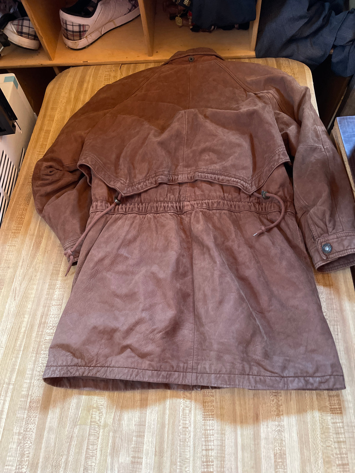 Vintage adventure bound leather coat medium