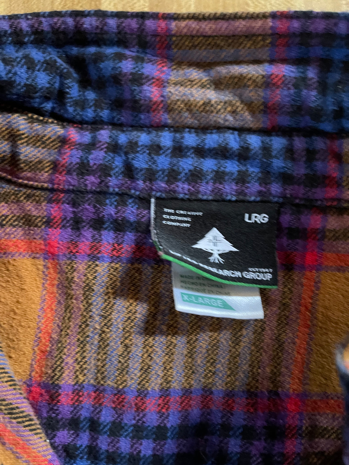 LRG flannel button up xl