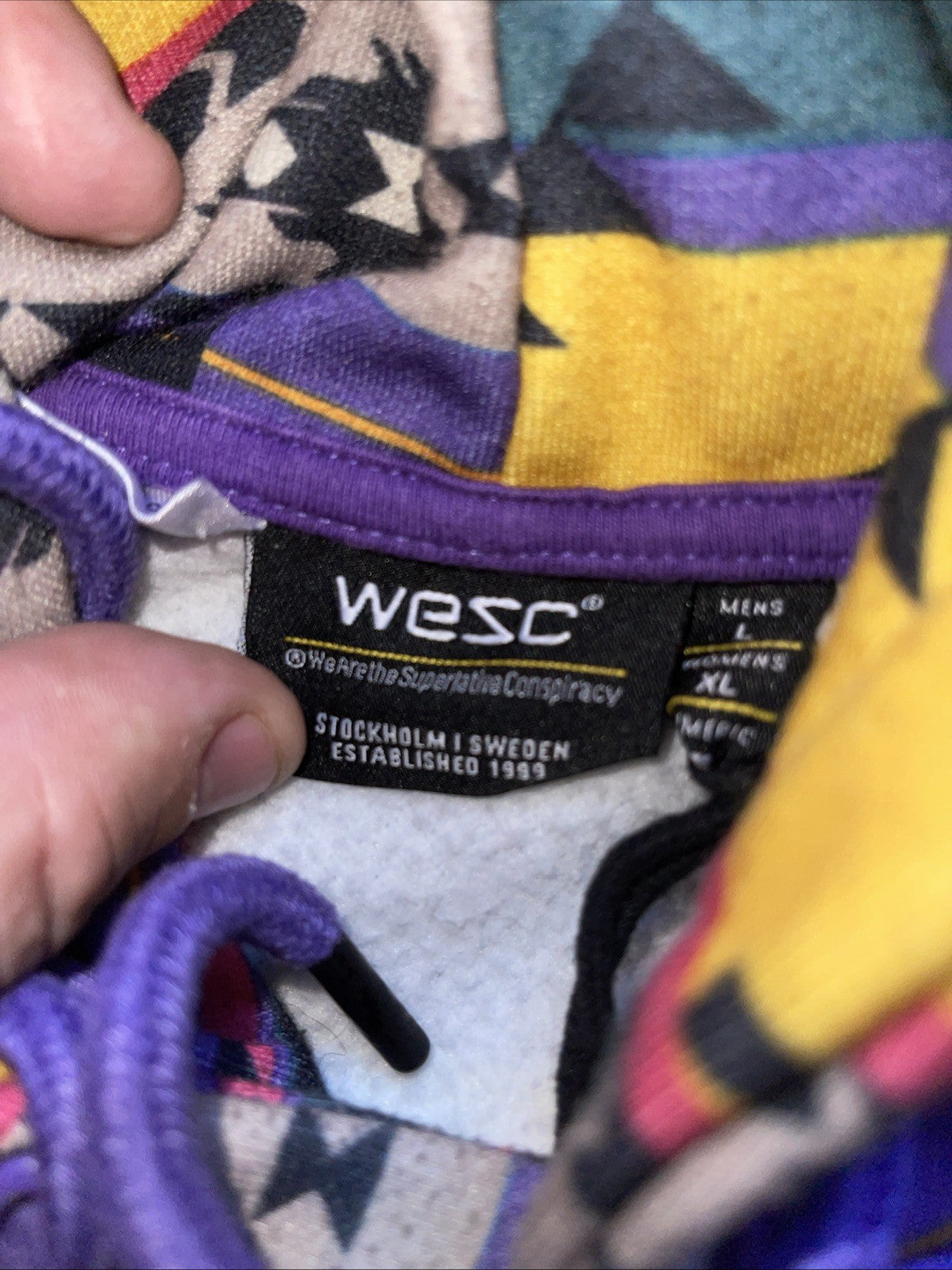WESC Aztec Southwestern Hoodie Men’s Large Women’s XL