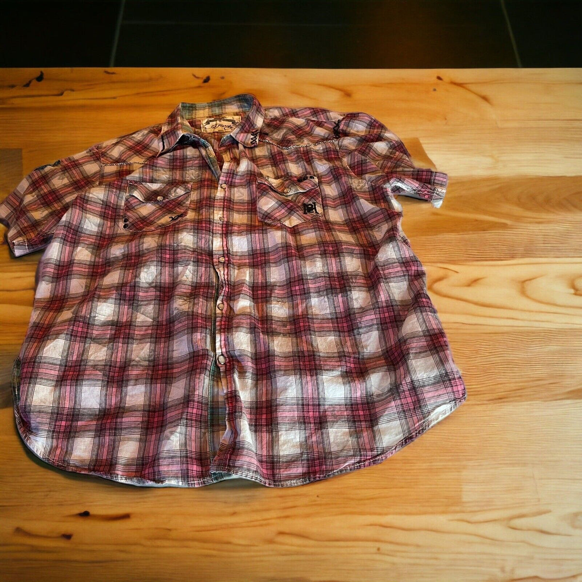 Ed Hardy Pearl Snap Shirt XL