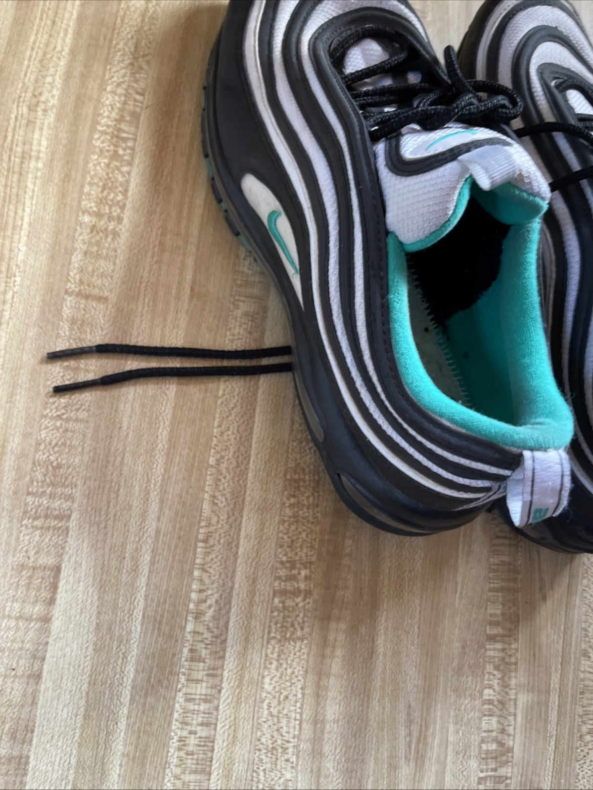 Nike Air Max 97 Black Clear Emerald Size 10.5 