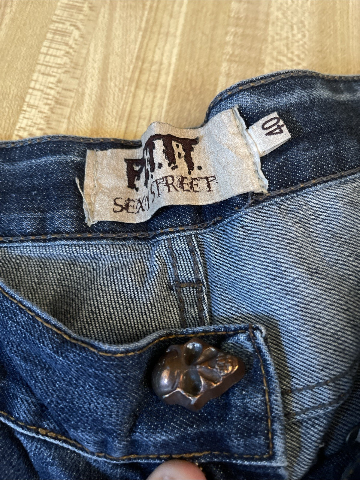 Petit Sexy Street Skull Jeans 30x31 Tag Says 40, But They Are 30