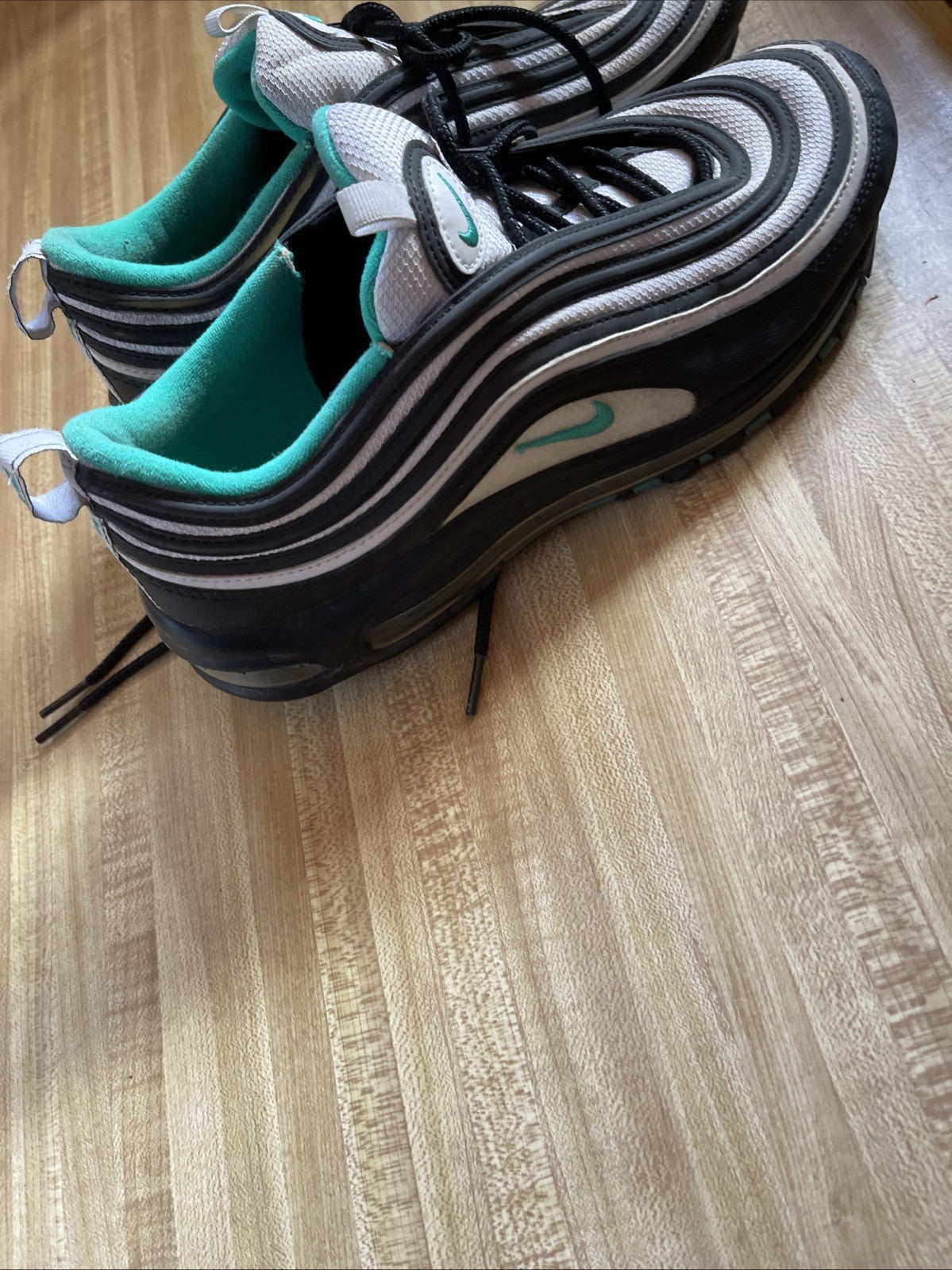 Nike Air Max 97 Black Clear Emerald Size 10.5 