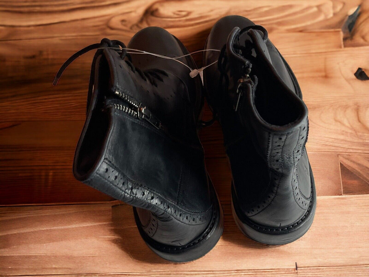 Frye Lace Up Side Zip Boots 9.5