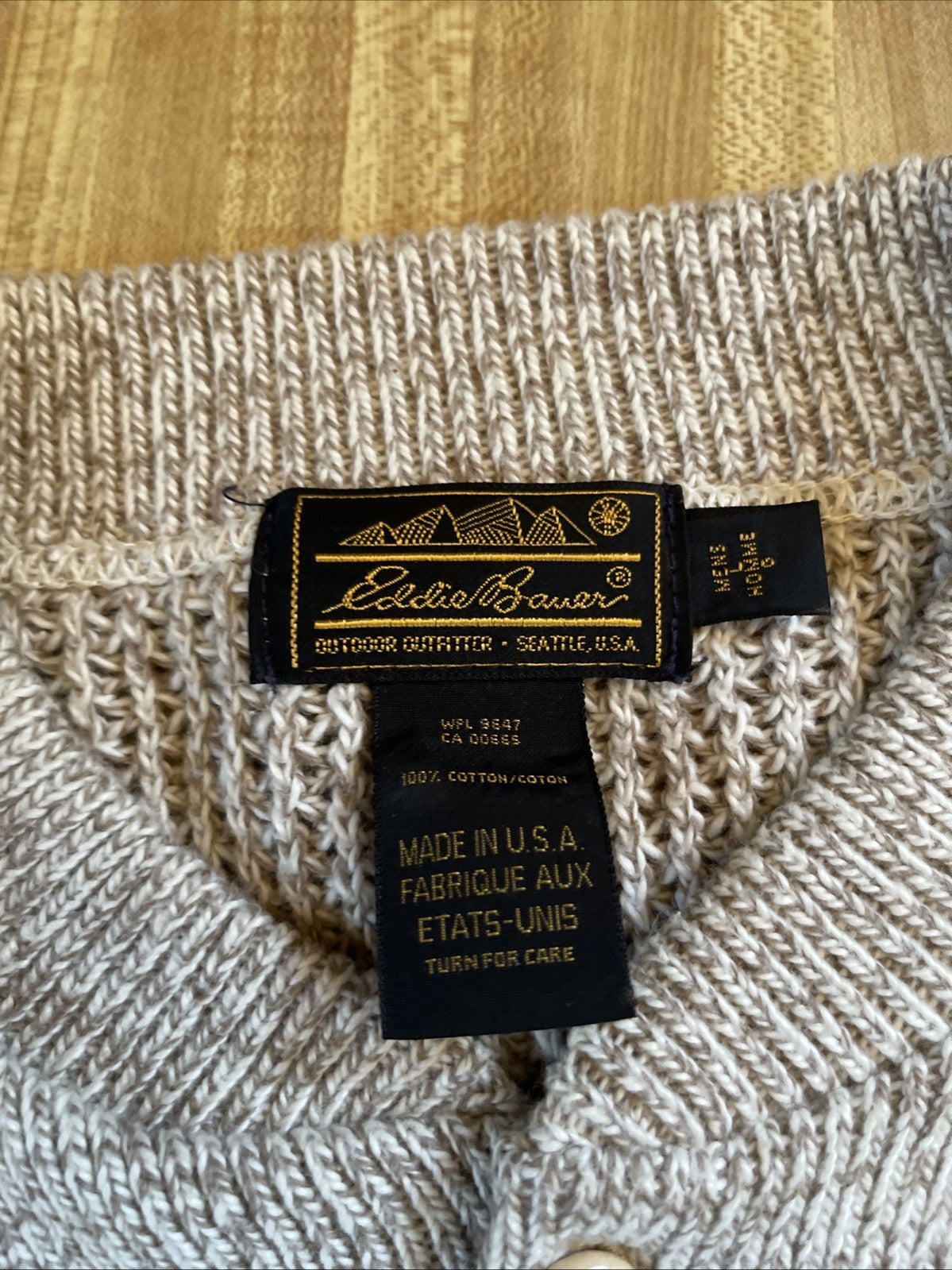 Vintage Eddie Bauer Sweater Large Made In USA 