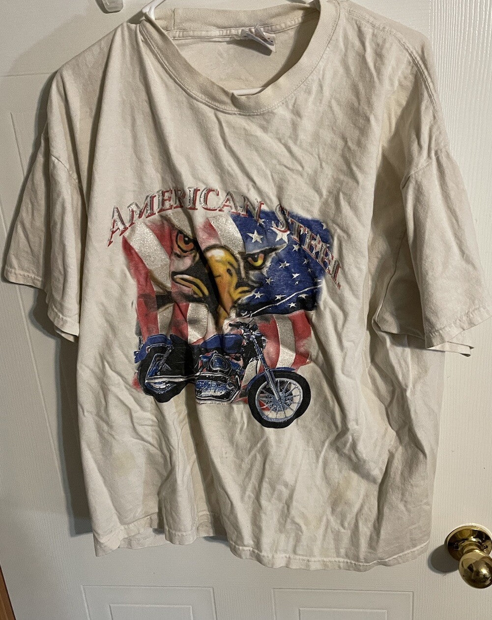 American Steel Biker T Shirt XL
