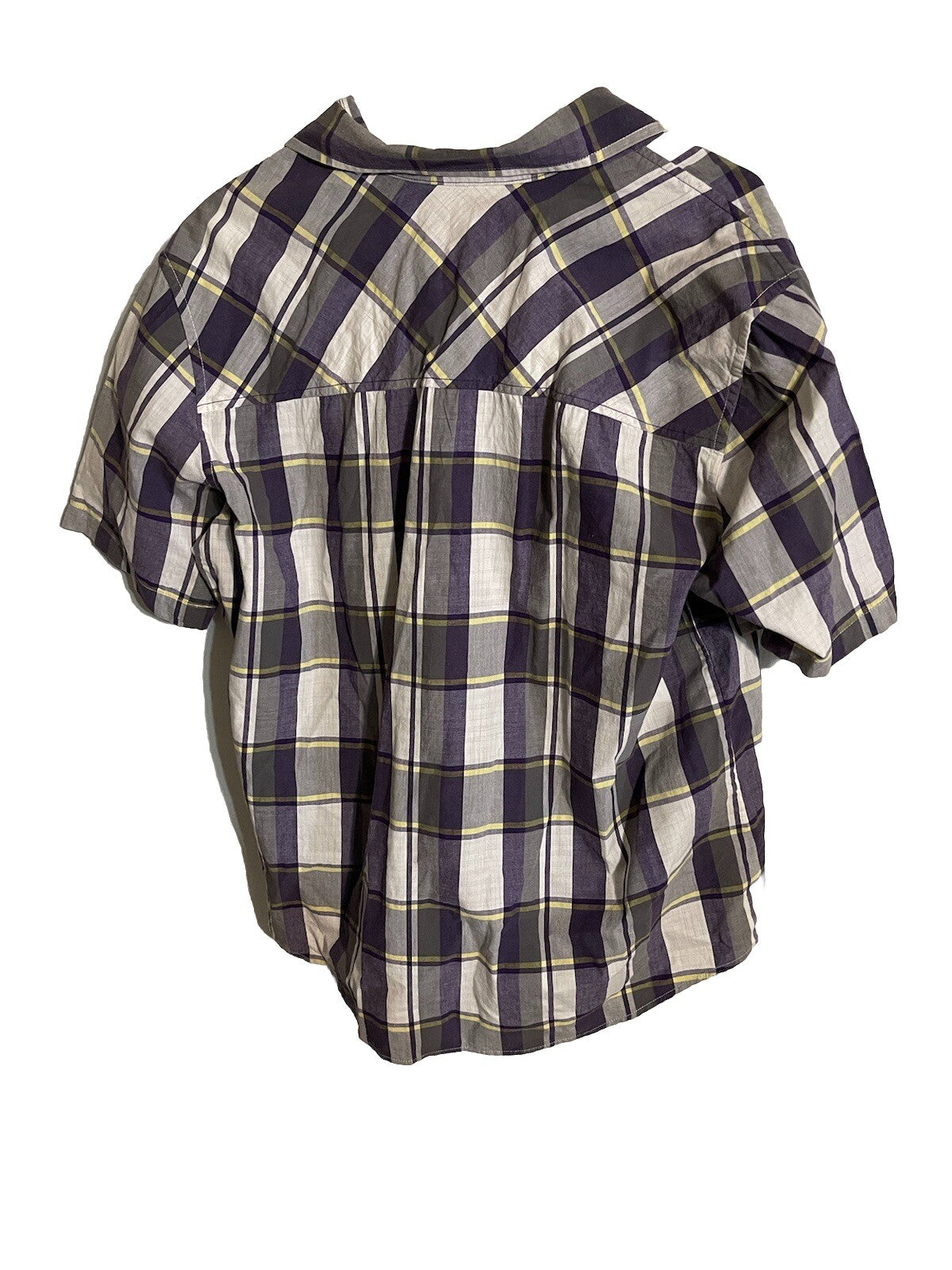OP Short Sleeve Button Up XL Colorblock