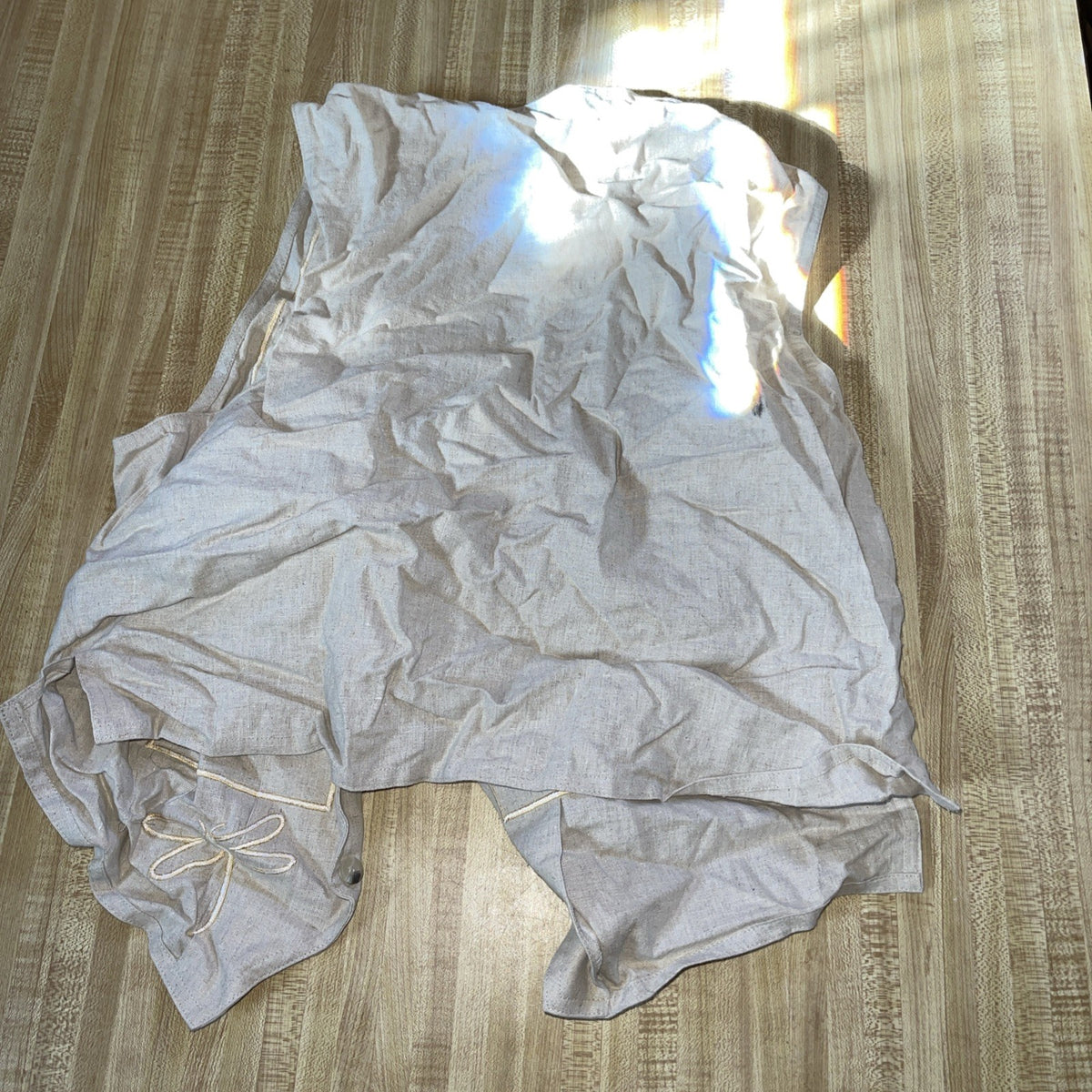 The Quacker Factory Linen Blend Vest Large 
