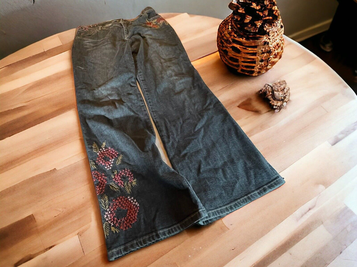 J Jill Recrafted Embroidered Limited Edition Jeans Size 12