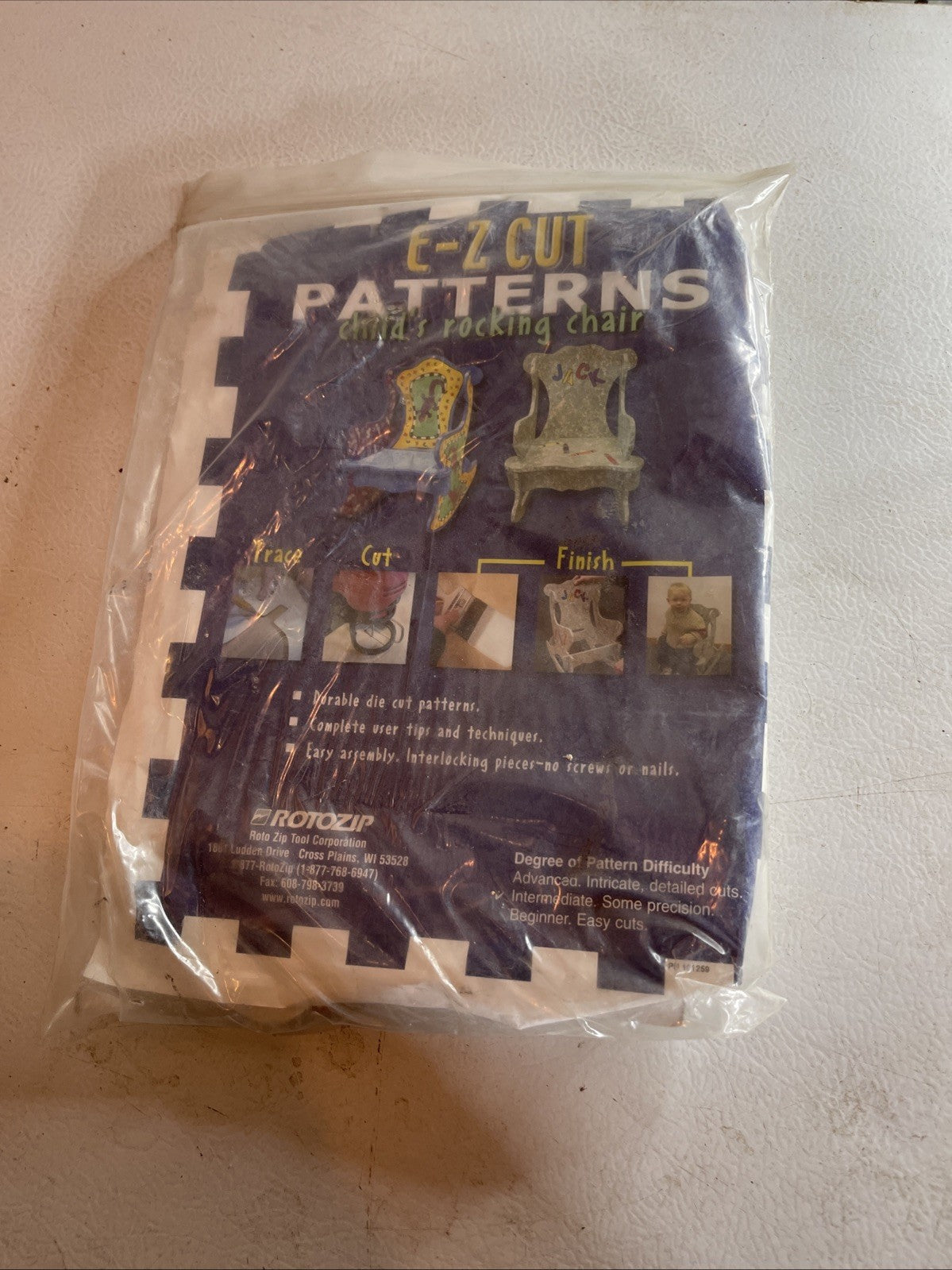 Rotozip Ez Cut Child’s Rocking Chair Patterns 