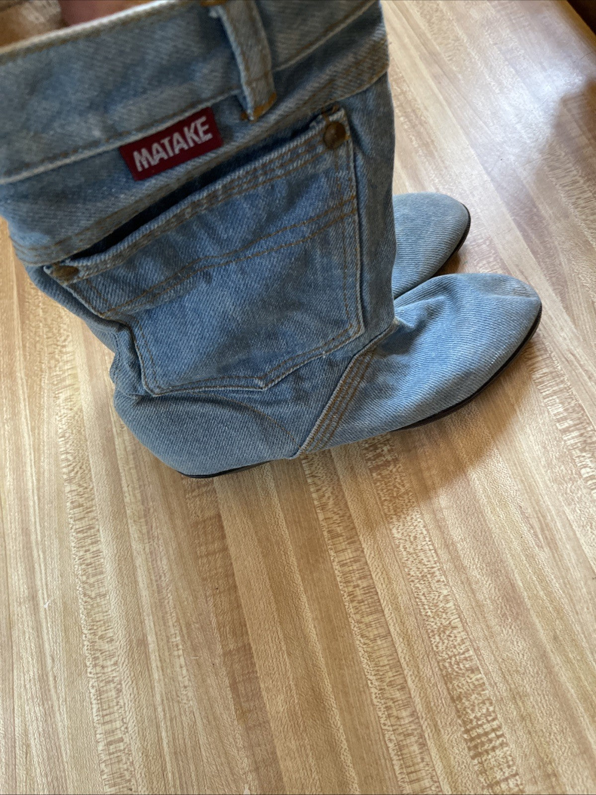 Vintage Matake Denim Boots Size 7