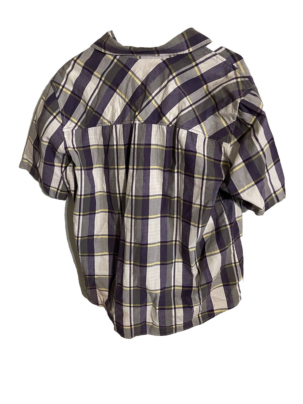 OP Short Sleeve Button Up XL Colorblock