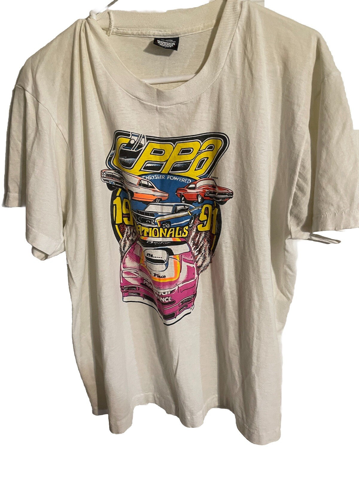 1991 Single Stitch Nationals Racing T Shirt Screen Stars Best Made In USA
