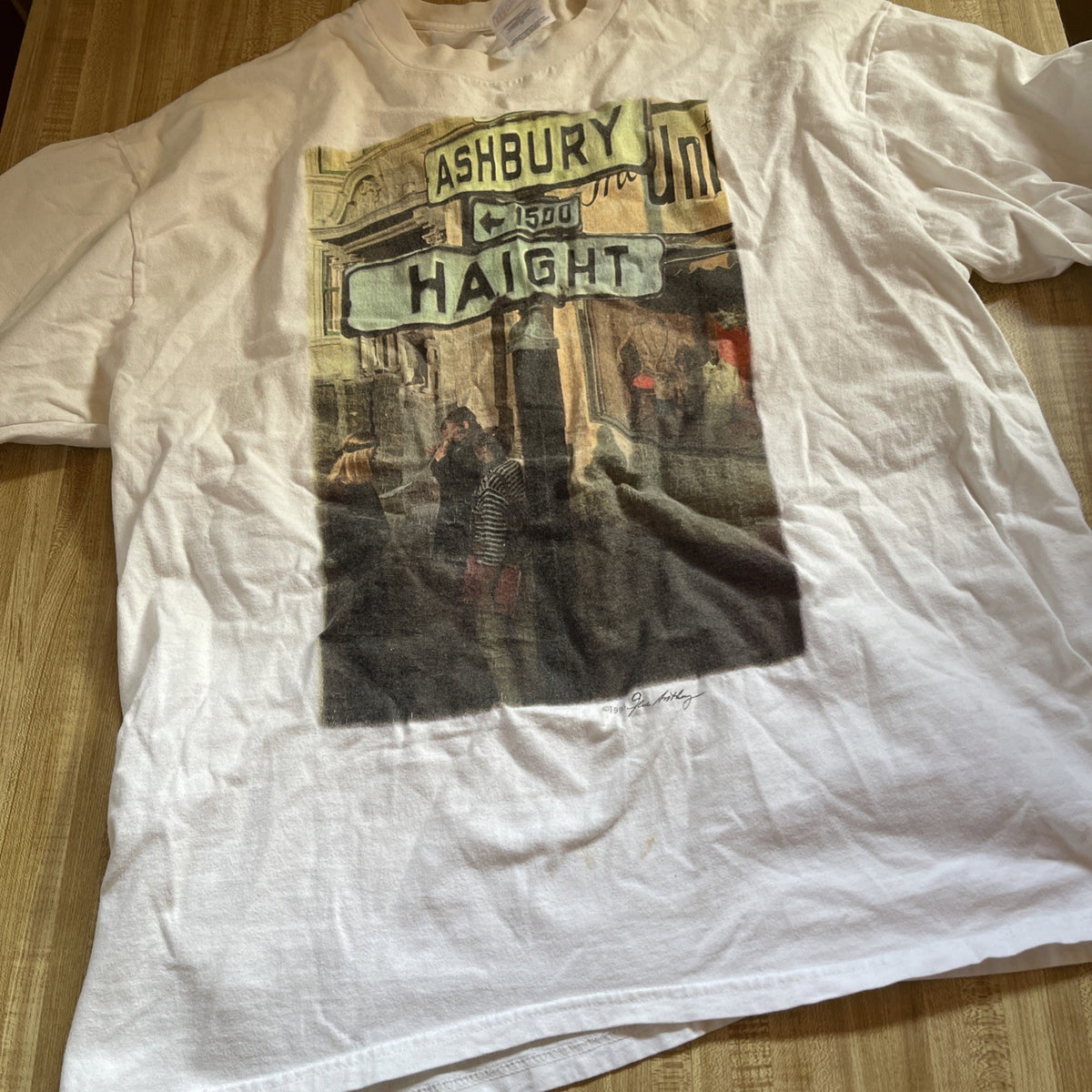 Vintage 1995 Gene Anthony T Shirt Ashbury Haight Street XL