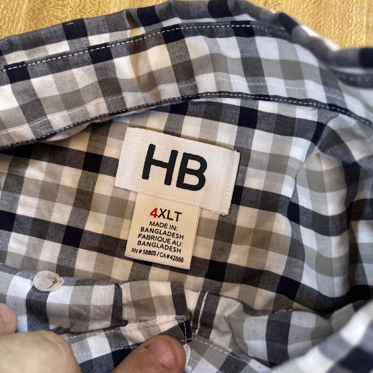 hb button down shirt 4XLT 