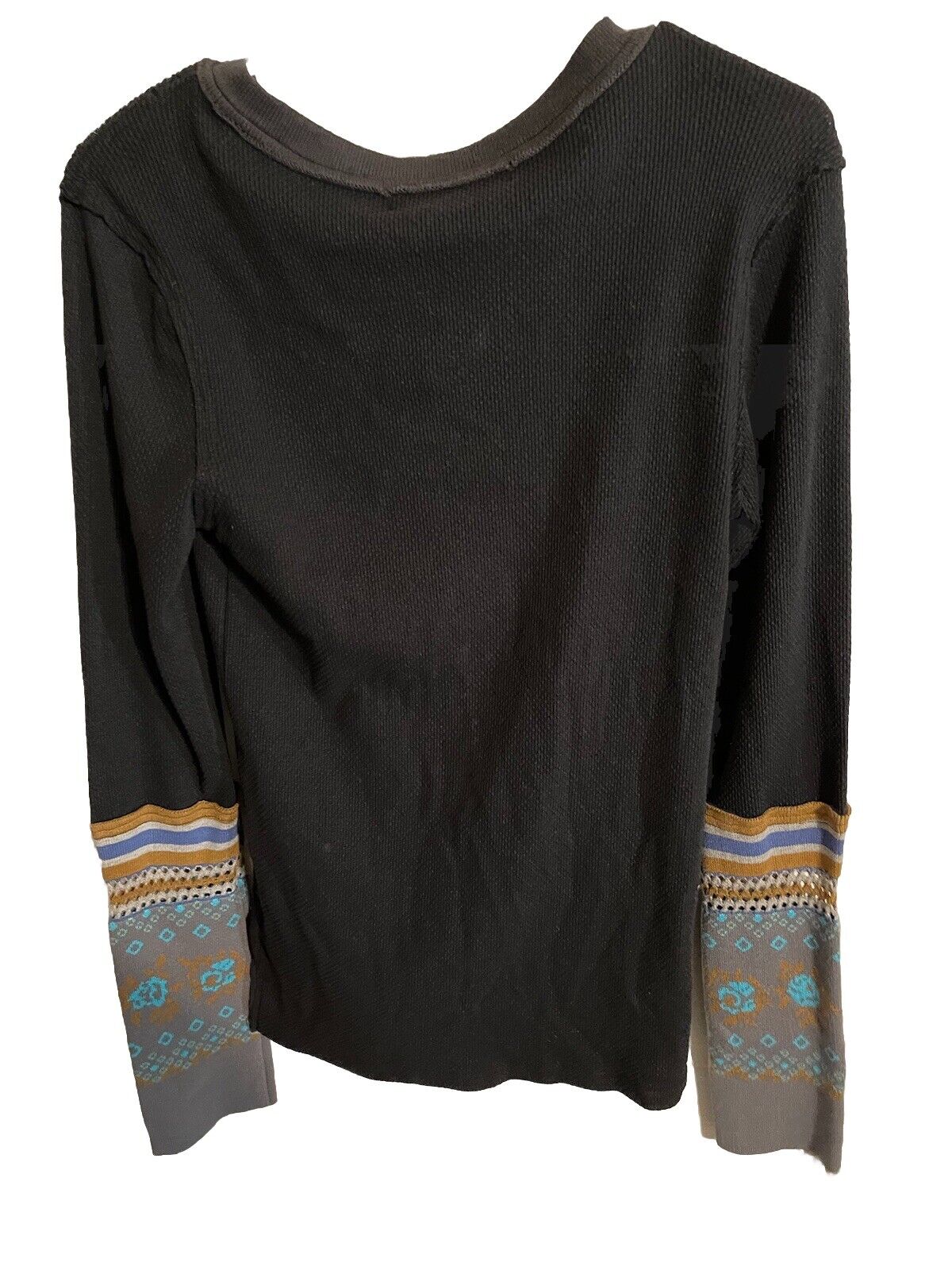 We The Free MIKAH LAYERING CUFF TOP In Black Combo NEW Women’s Size Large
