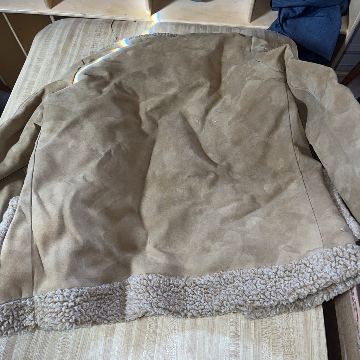 Vintage Fingerhut Sherpa Lined Suede Jacket 40