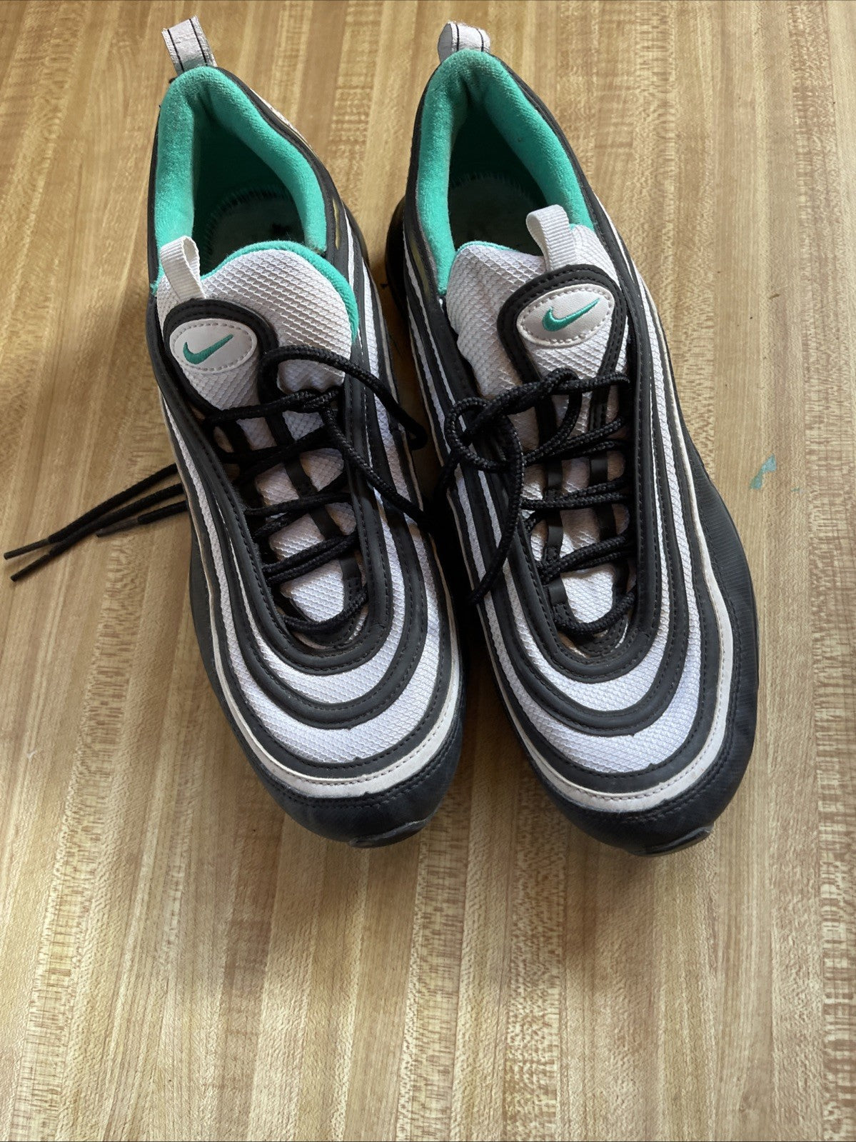 Nike Air Max 97 Black Clear Emerald Size 10.5 