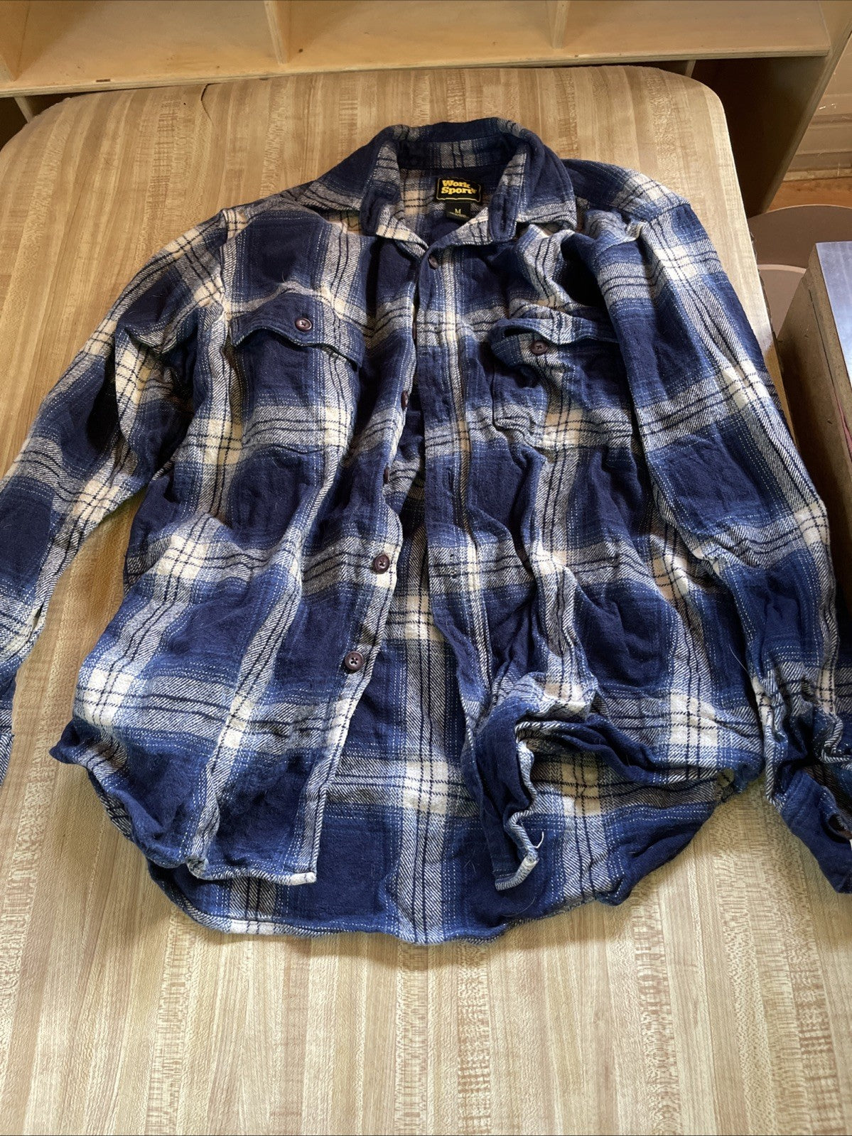 Work N Sport Heavy Flannel Shacket Medium 