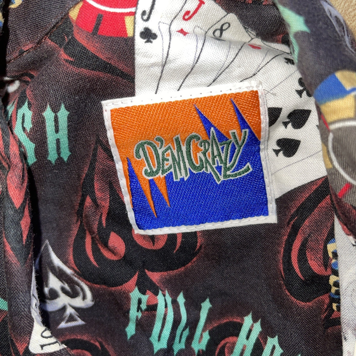 D’em Crazy Button Up Large Poker AOP