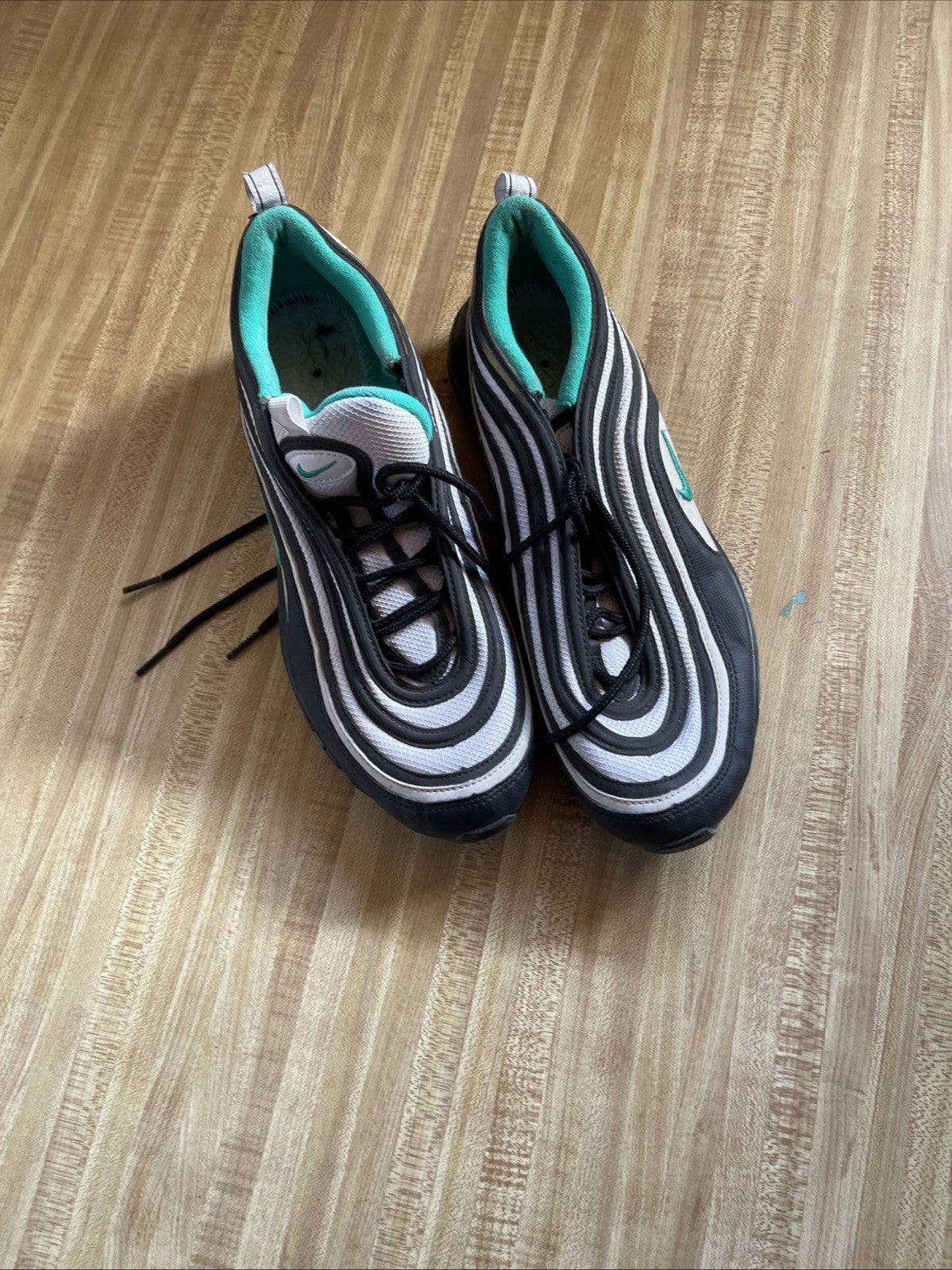 Nike Air Max 97 Black Clear Emerald Size 10.5 