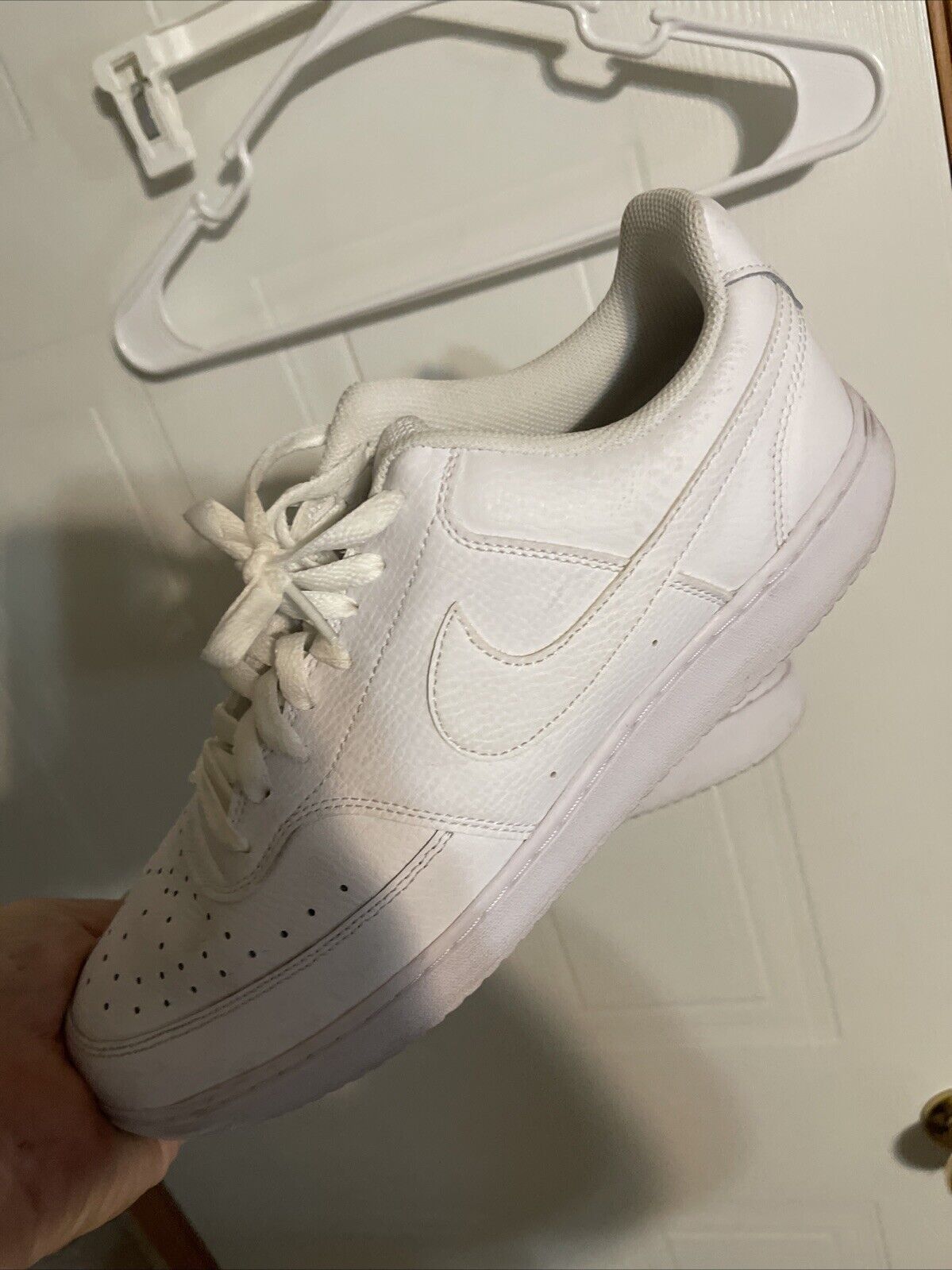 Men's White Nike Court Vision Lo Casual Shoes CD5463-100 Size 13