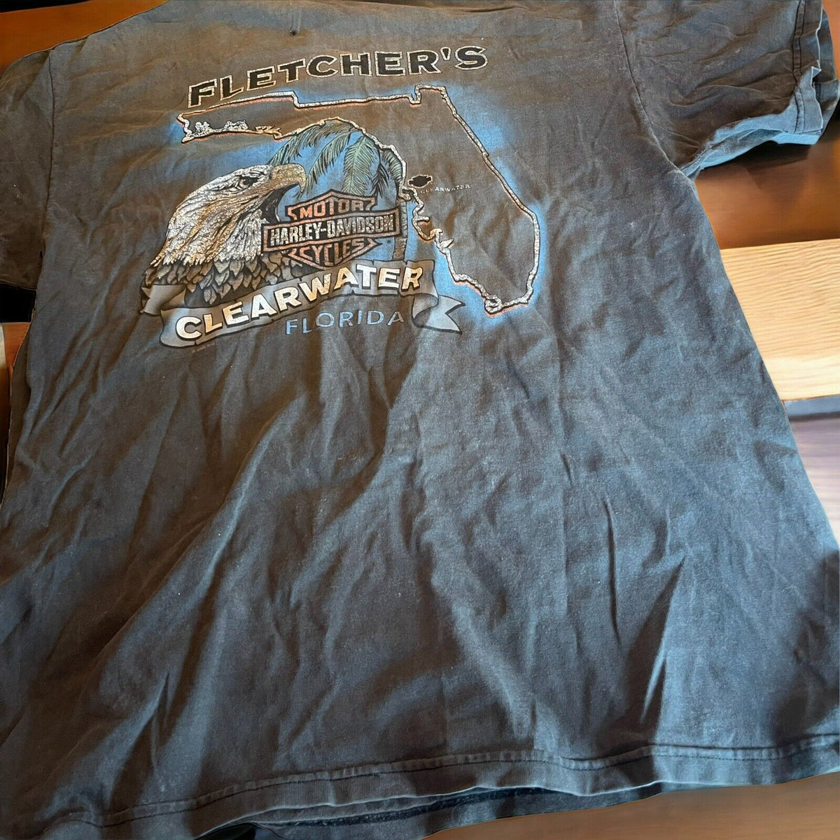 Harley Davidson T Shirt Large Gray 