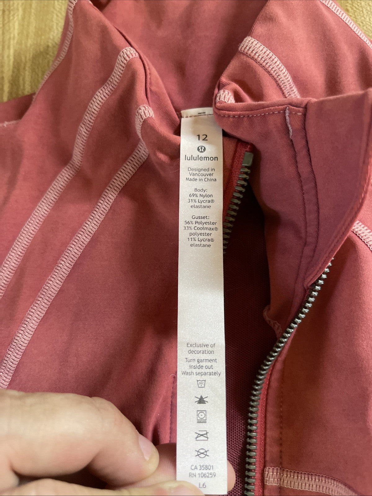Lululemon Full Zip 12