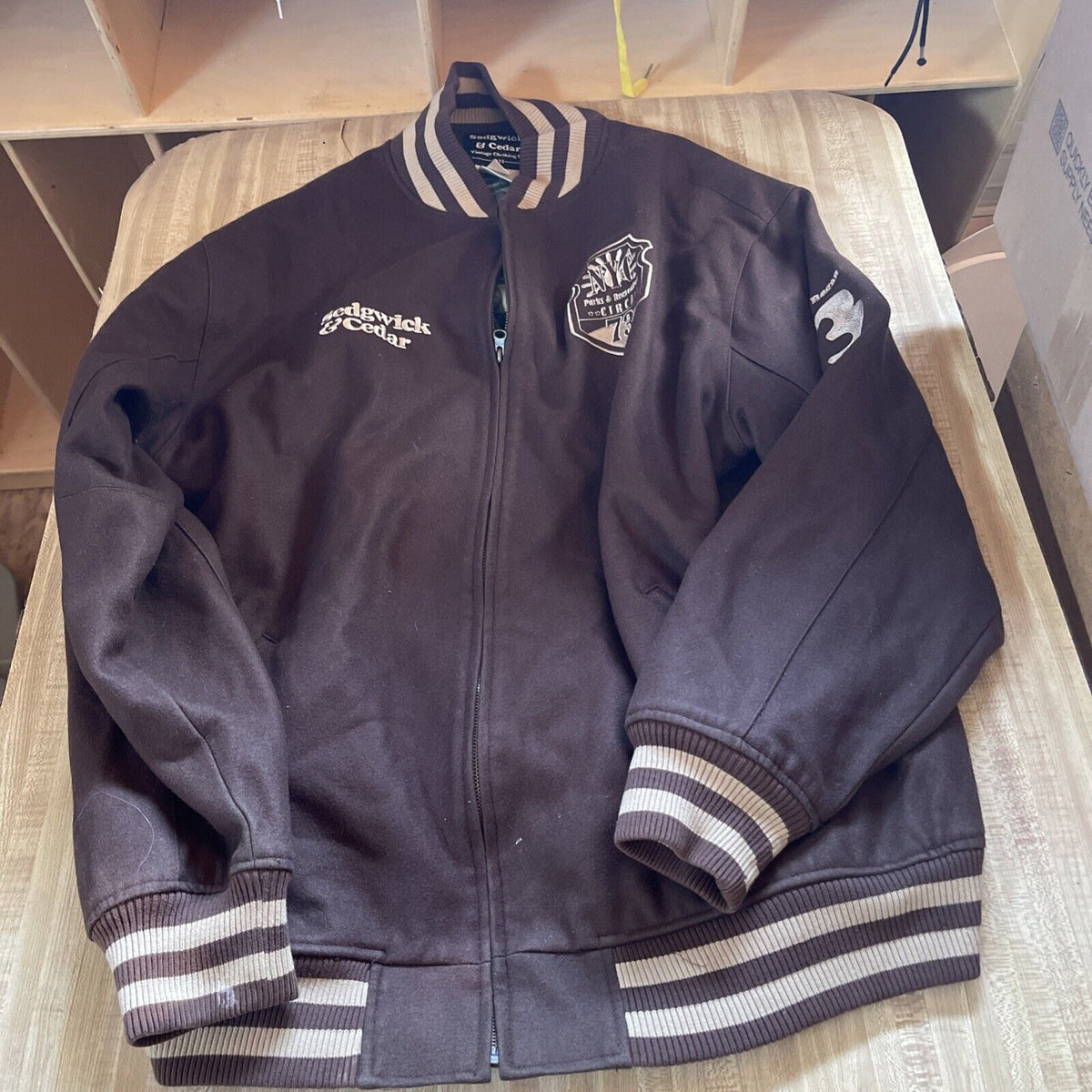 Vintage Sedgwick & Cedar Varsity Jacket 2XL Streetwear Hiphop