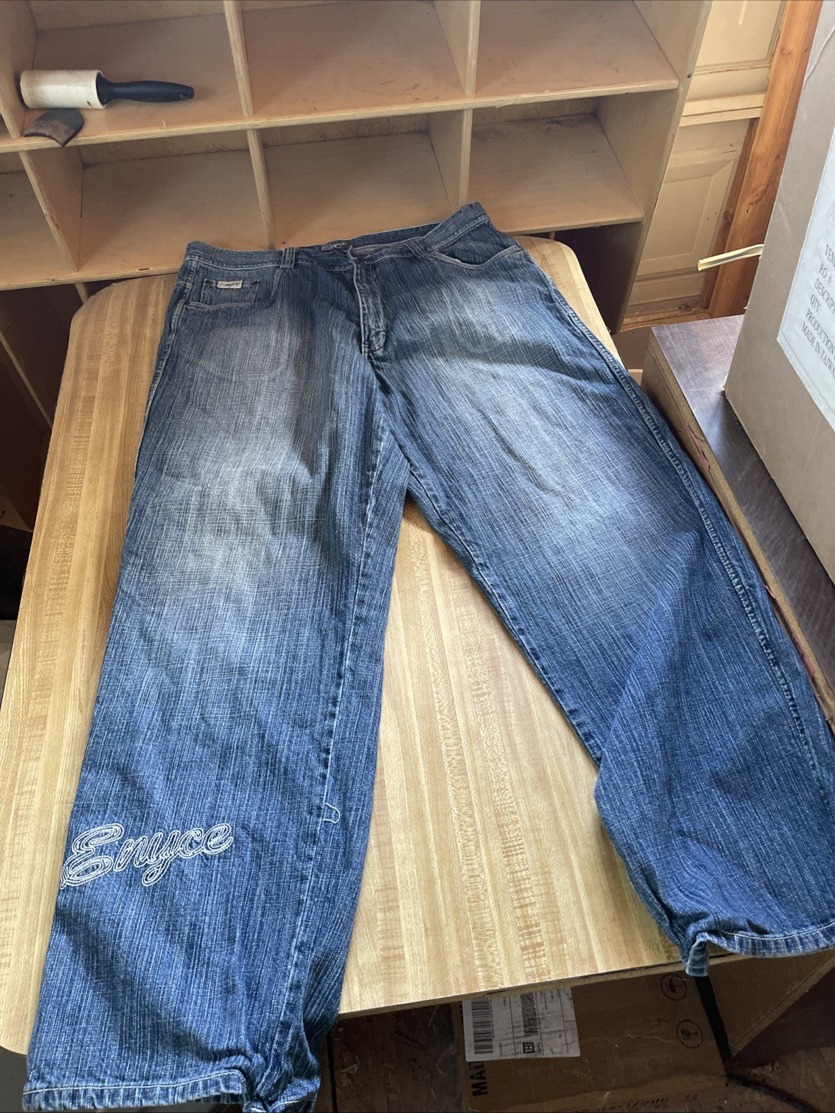Enyce Jeans 38/34 Baggy Wide Leg Y2K Hiphop Streetwear 