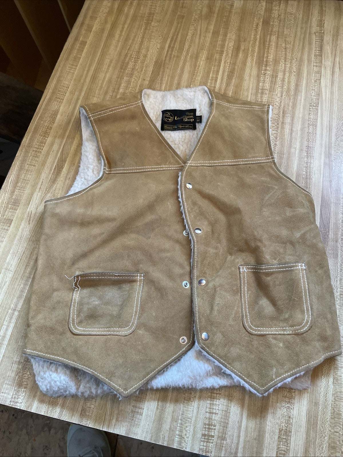 vintage sears the leather shop Vest Medium 