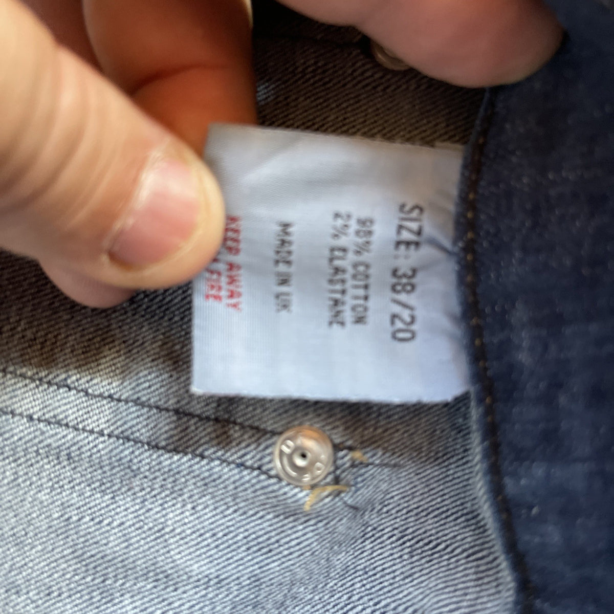 Run & Fly Jeans Wide Leg Baggy 38/27 12 Inch Leg Openings