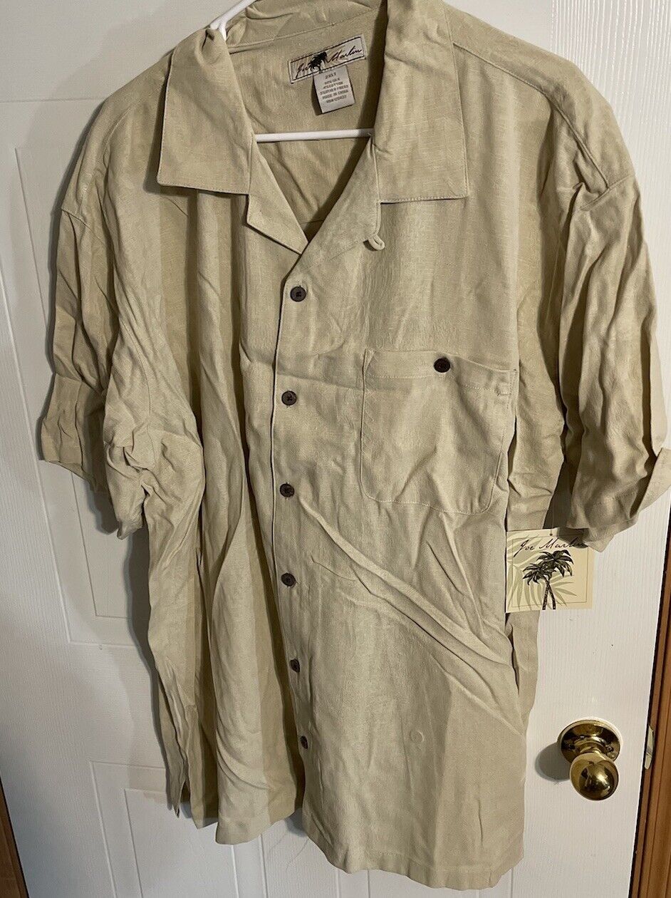Joe Marlin Silk Blend Shirt 2XLT NWT 