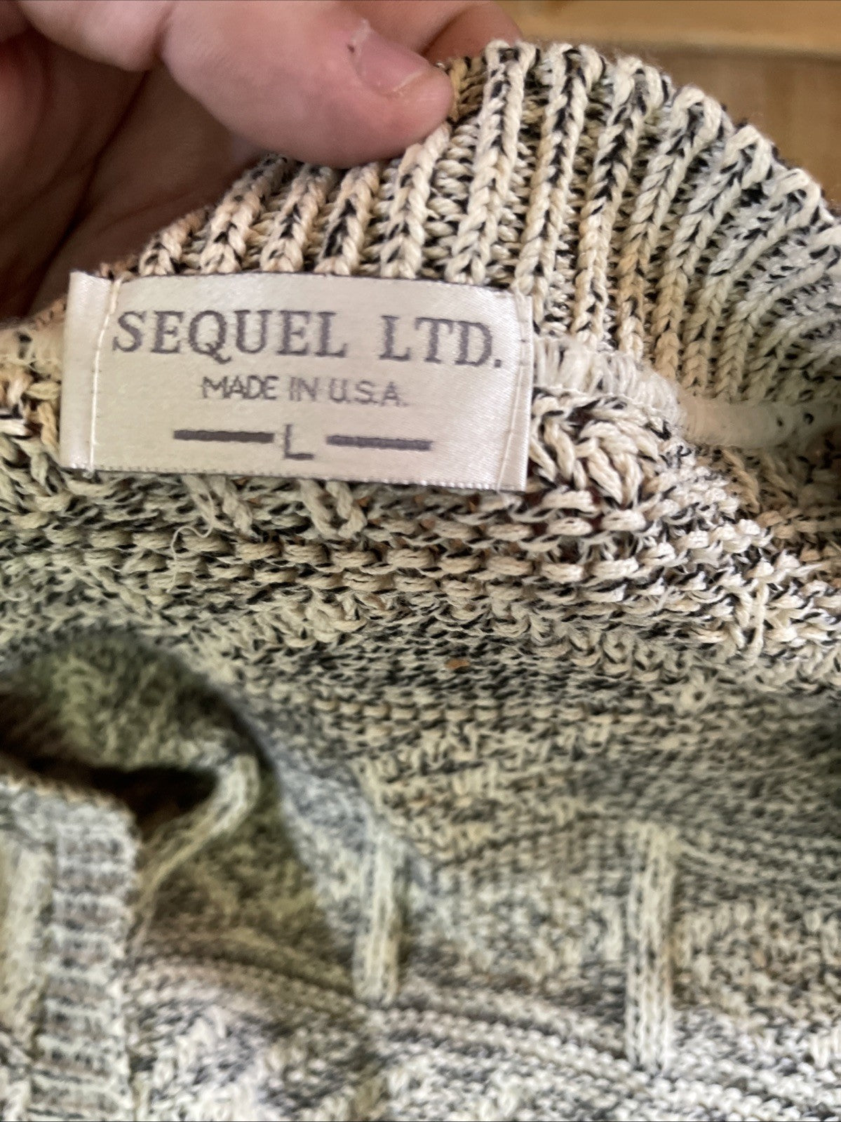 Vintage Sequel Ltd Cardigan Made In USA Large 
